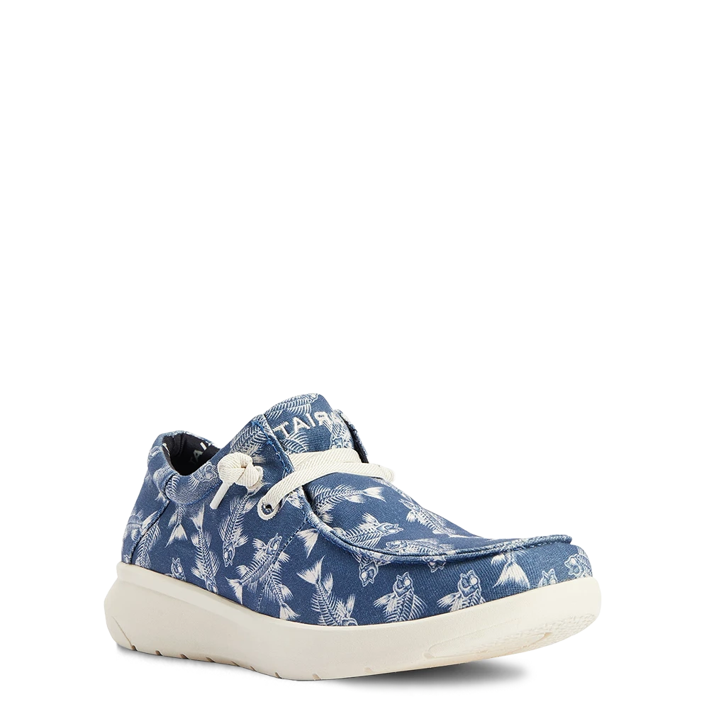 Ariat® Men's Hilo Stretch Lace Bonefish Blue Slip On Shoes 10042500