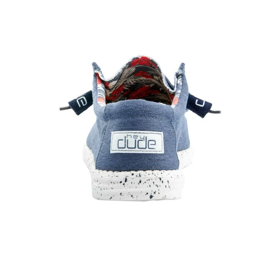 Hey Dude Men's Wally Stretch Blue Shoes 110382600 - Image 4