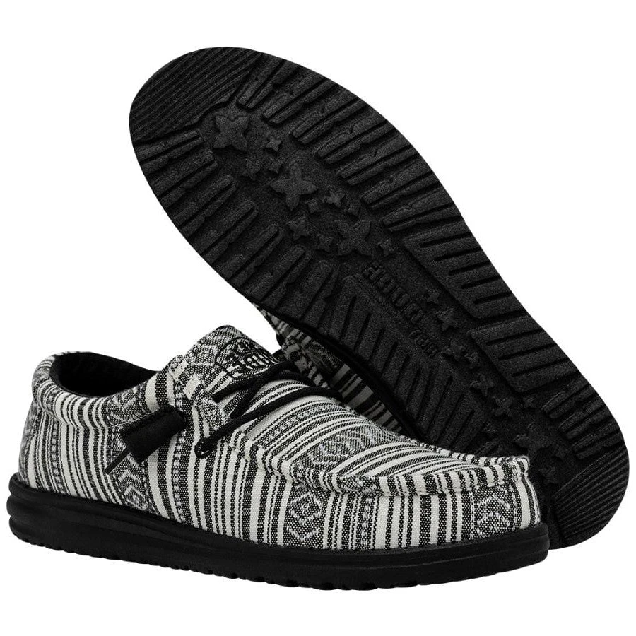 Hey Dude Men's Wally Serape Gravel Black Slip On Shoes 40017-0YB - Image 3
