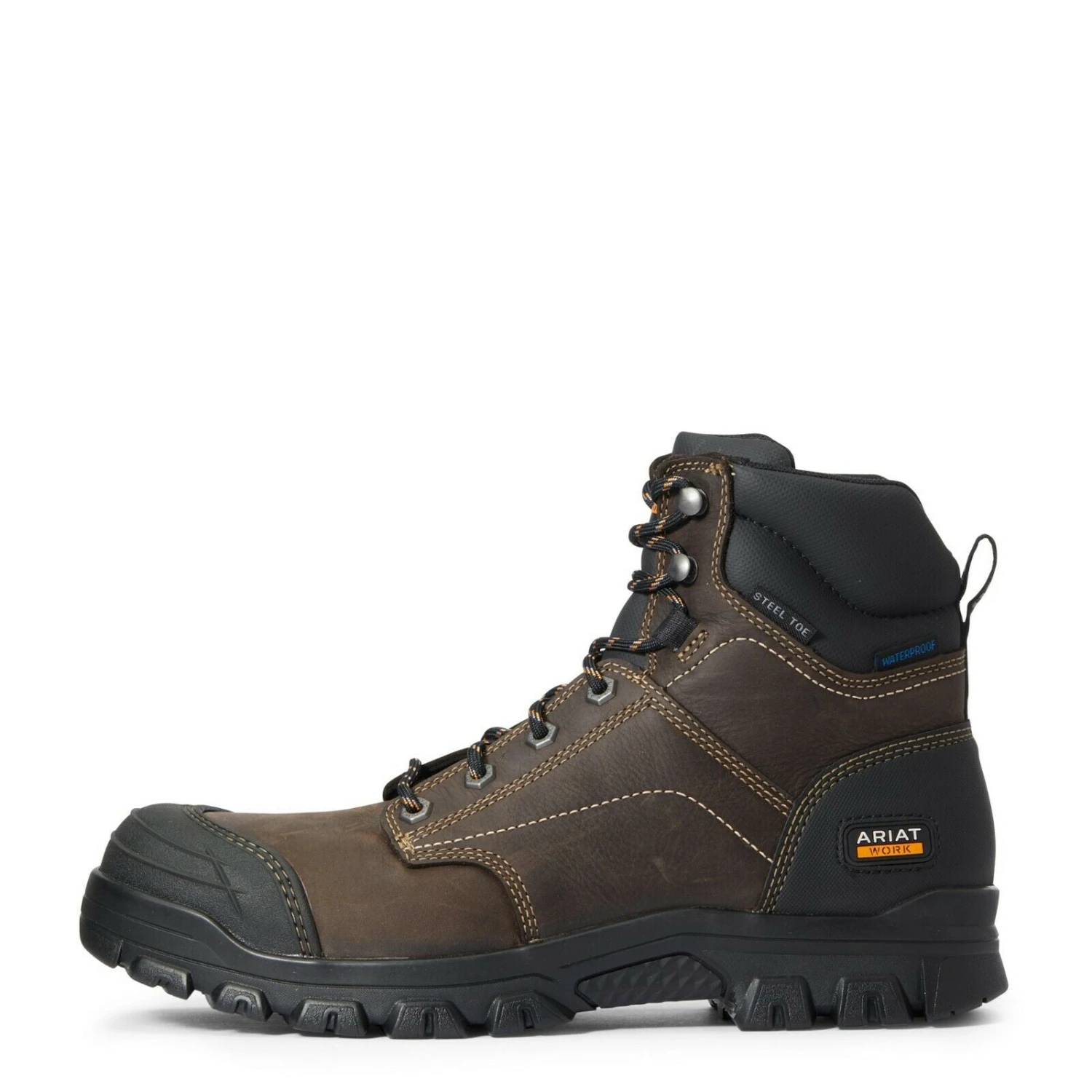 AriatĀ® Men's Treadfast 6" Steel Toe Waterproof Work Boots 10034673 - Image 5