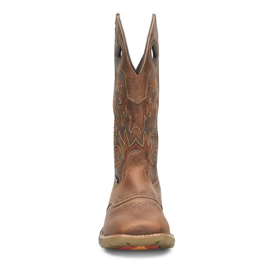 Double H® Phantom Rider Dino Golden Tan Square Toe Roper Boots DH5378 - Image 5