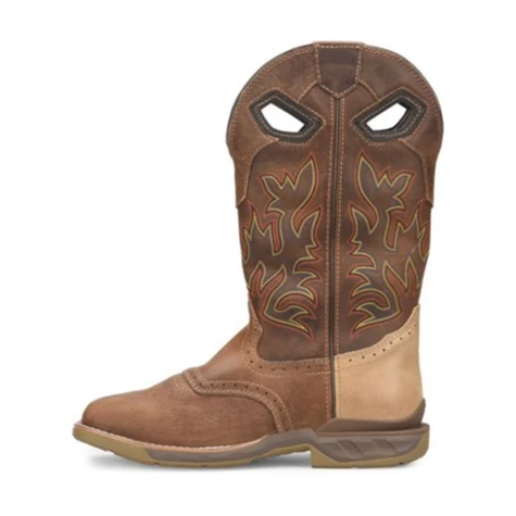 Double H® Phantom Rider Dino Golden Tan Square Toe Roper Boots DH5378 - Image 4