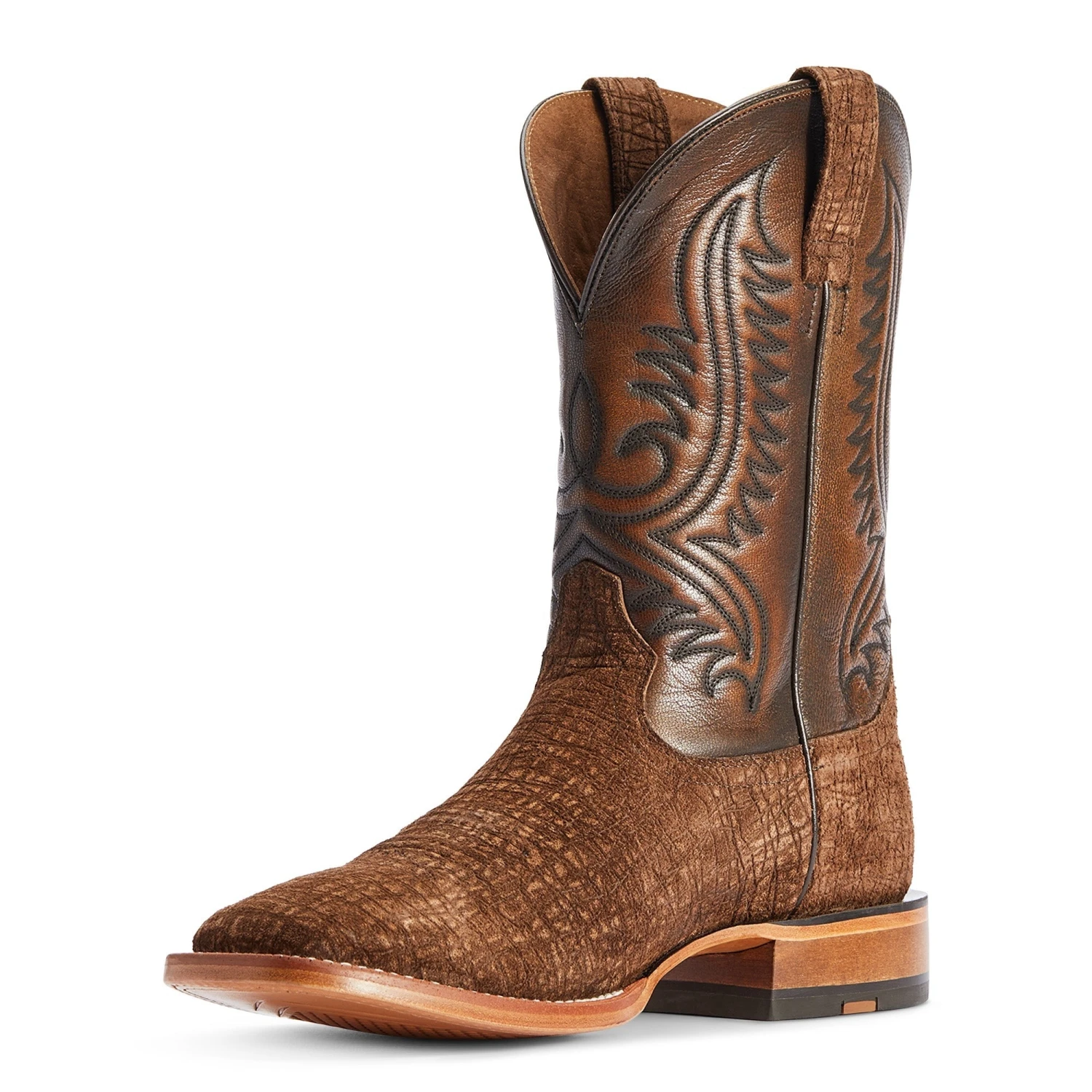 AriatĀ® Men's Circuit Paxton Tan Hippo Print Square Toe Boots 10042407 - Image 6