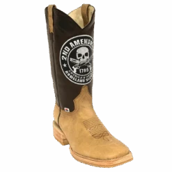 RockinLeather Men's 2nd Amendment Brown Western Boots 1200
