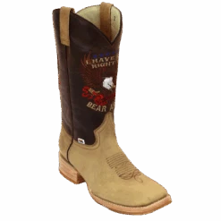 RockinLeather Men's 2nd Amendment Right To Bear Arms Brown Boots 1199