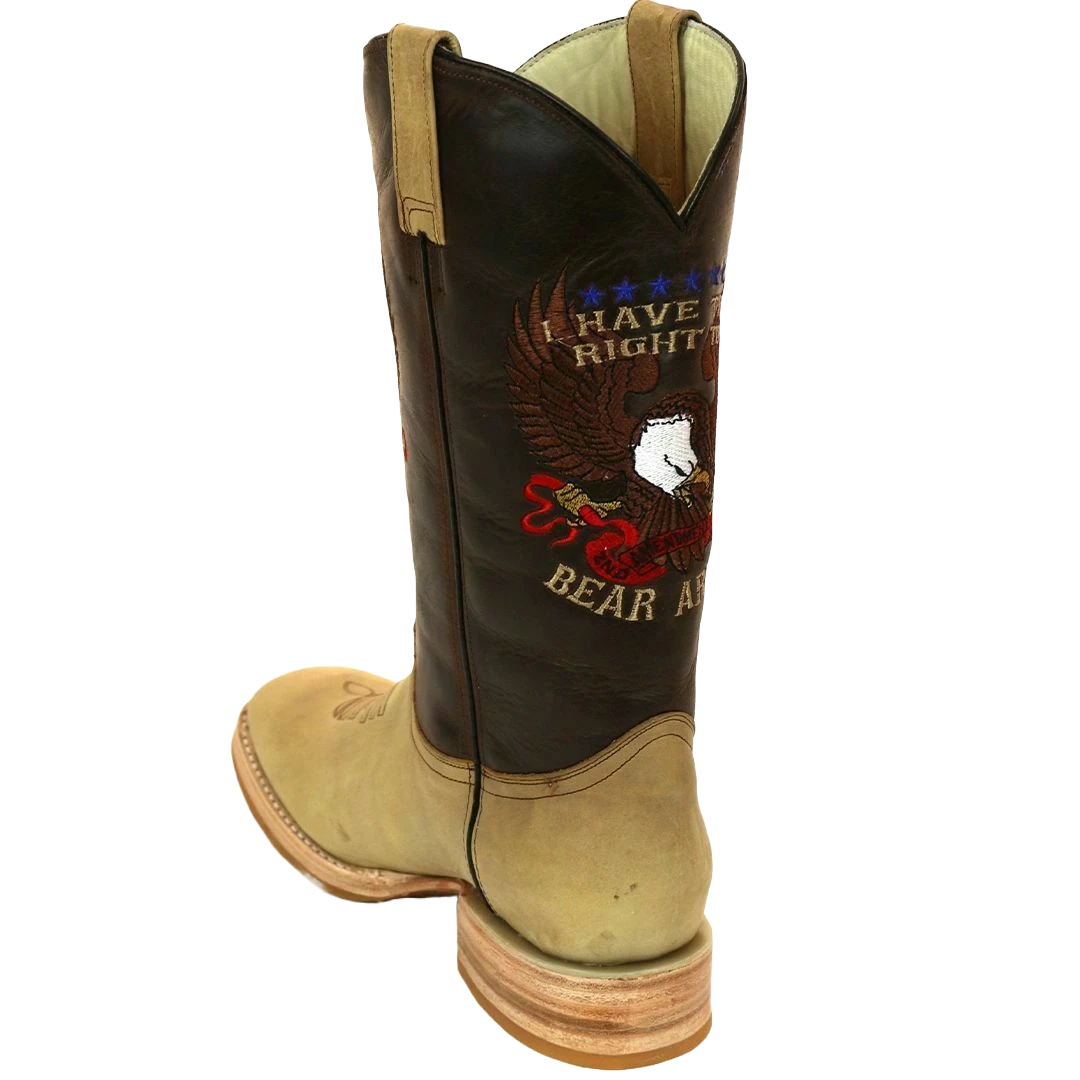 RockinLeather Men's 2nd Amendment Right To Bear Arms Brown Boots 1199 - Image 2