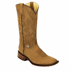 Rockin Leather Men's Crazy Horse Square Toe Brown Western Boots 1123