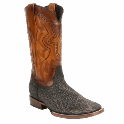 Rockin Leather® Men's Distressed Brown Genuine Sharkskin Boots 8000