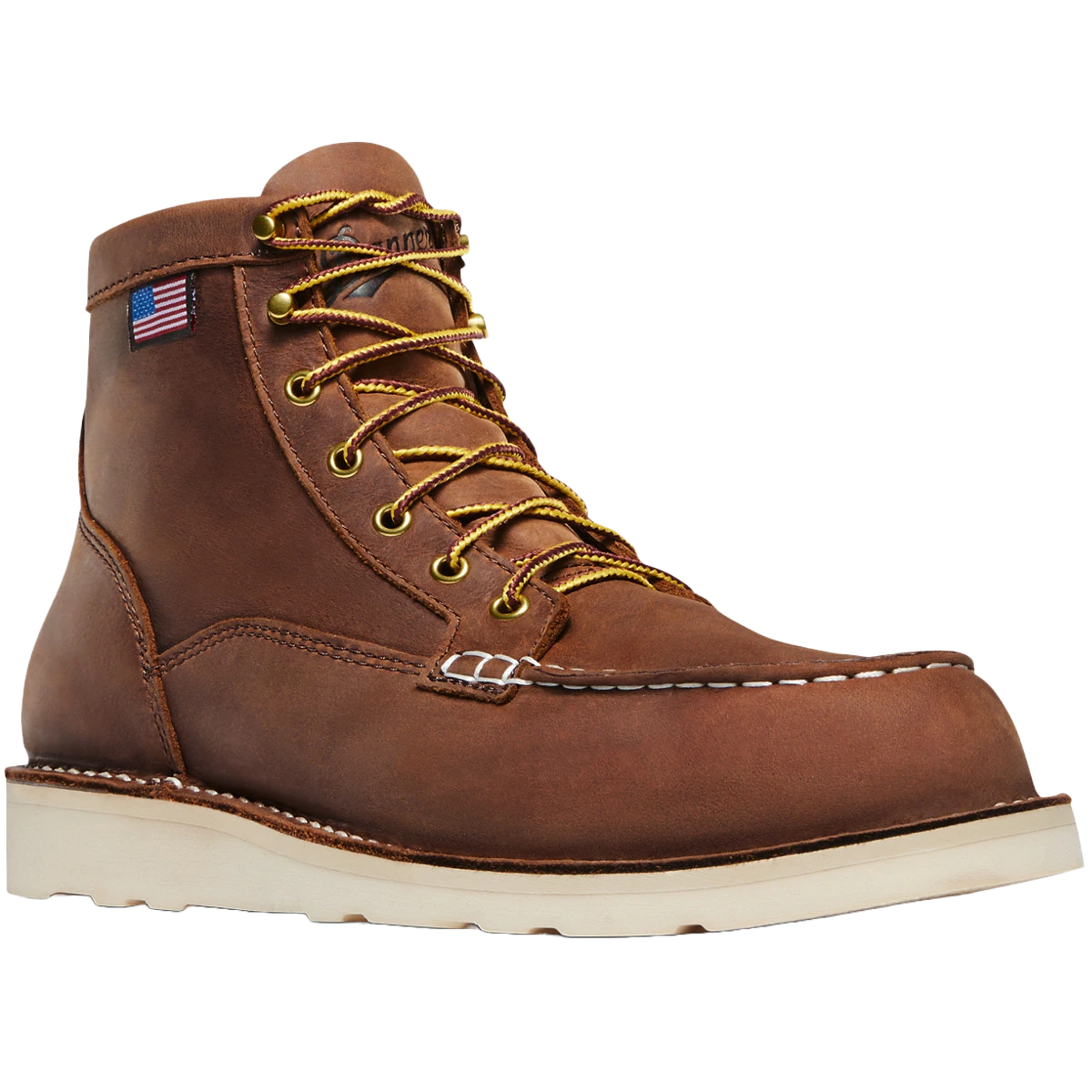 Danner Men's Bull Run Moc Toe 6" Tobacco Work Boots 15573