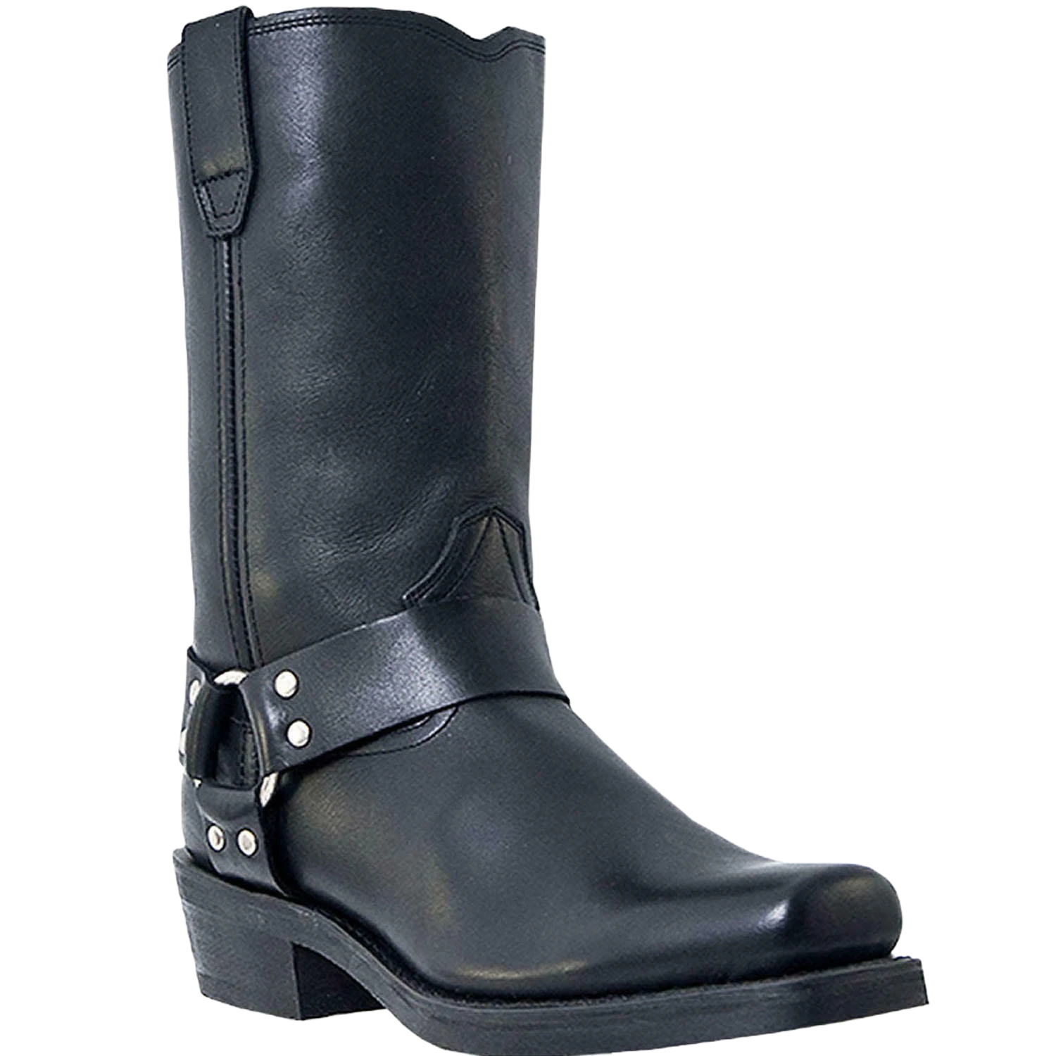 Dingo Men's Black Dean Leather Harness Boots DI19057