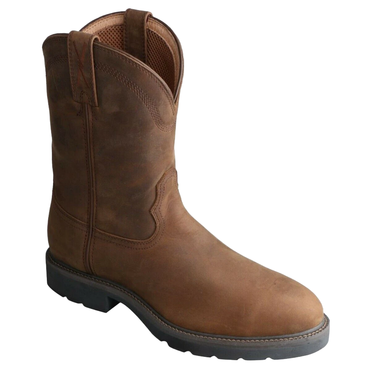 Twisted X Men's 10" Distressed Saddle Western Work Boots MWP0001