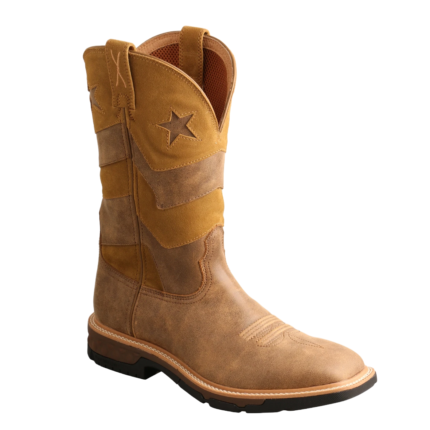 Twisted X® Men's Bomber & Bomber Brown Square Toe Work Boots MXB0009