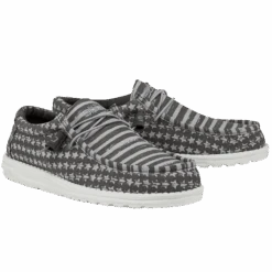 Hey Dude Men's Wally Patriotic Grey Shoes 110063196