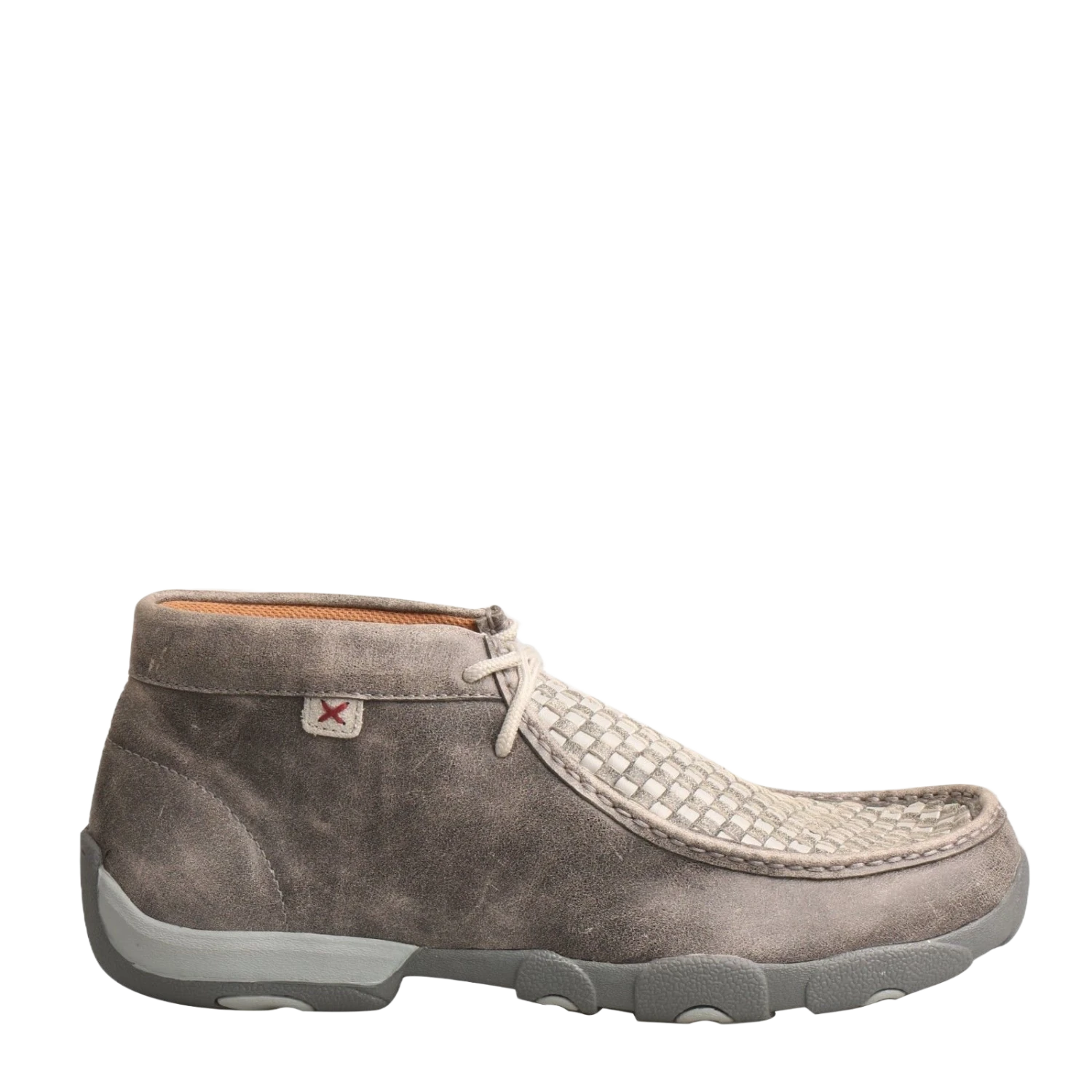 Twisted X Men's Casual Gray Basket Weave Driving Mocs MDM0073 - Image 2