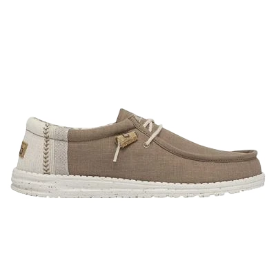 Hey Dude Men's Wally Linen Natural Clay Slip On Shoe 110793298 - Image 2