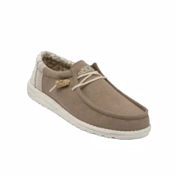 Hey Dude Men's Wally Linen Natural Clay Slip On Shoe 110793298