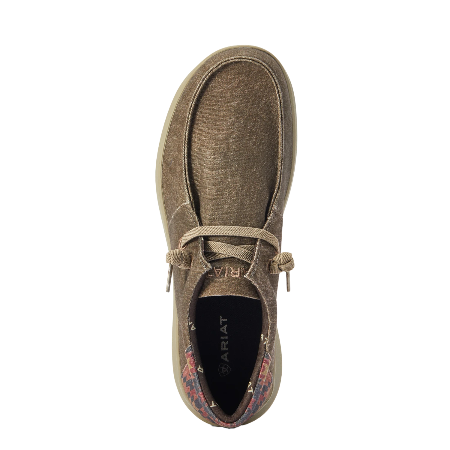 Ariat Men's Hilo Stretch Lace Dark Tan & Rust Aztec Shoe 10040445 - Image 2