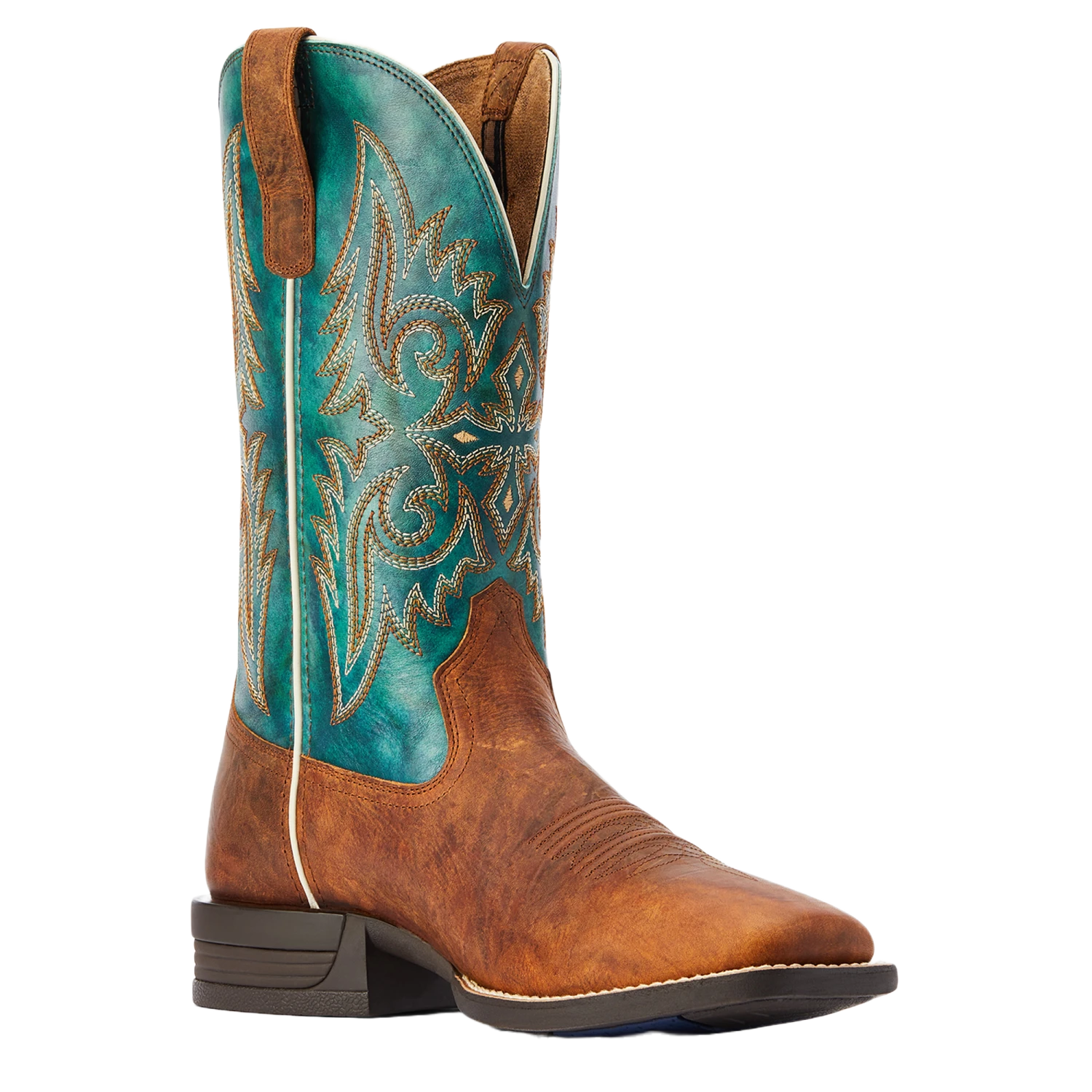 Ariat® Men's Wild Thang Brown & Green Square Toe Boots 10042393