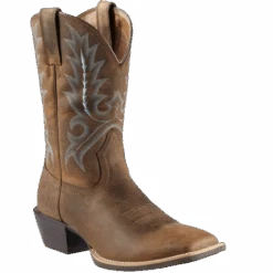 Ariat Men’s Sport Outfitter Distressed Brown Square Toe Western Boots 10011801