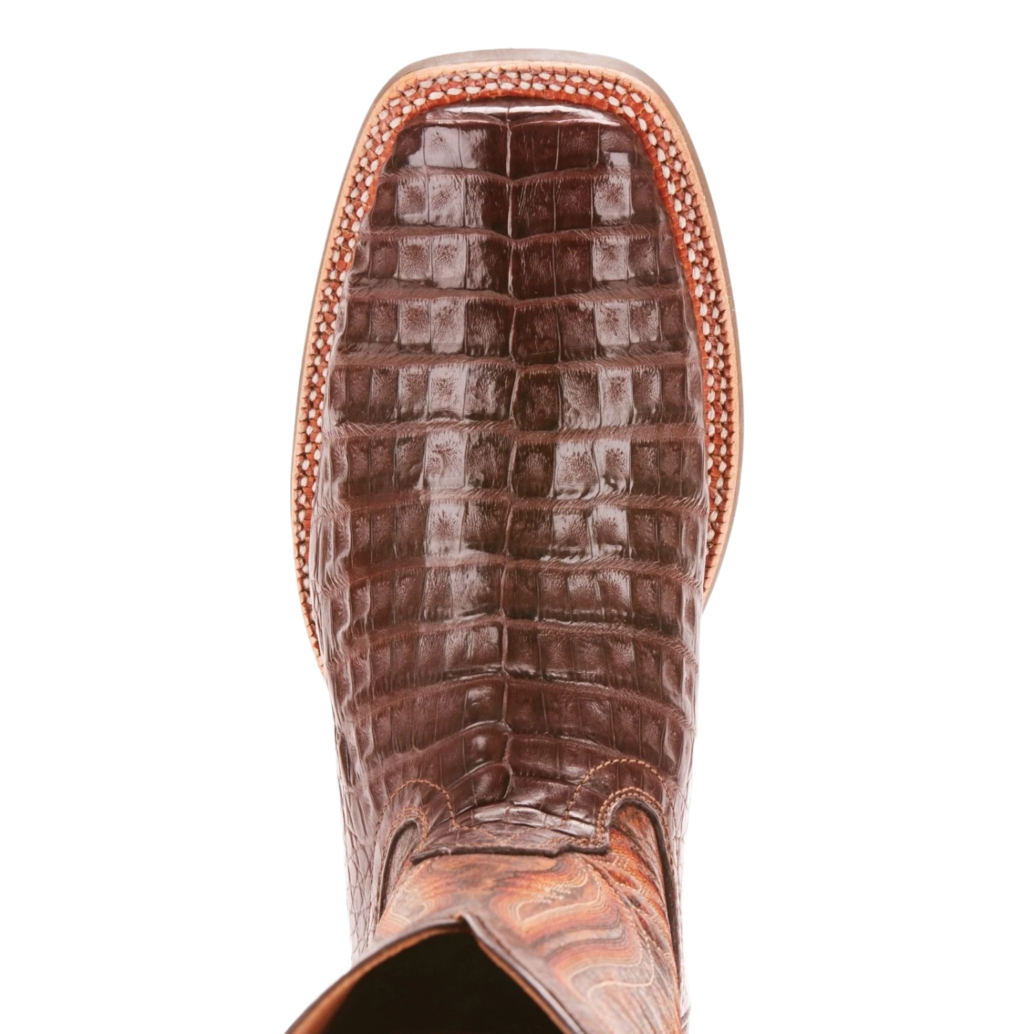 AriatĀ® Men's Double Down Caiman Belly Wide Square Toe Boots 10025088 - Image 2