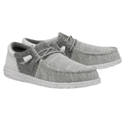 Hey Dude Men's Wally Tri Stone White Slip On Shoes 40037-1KA