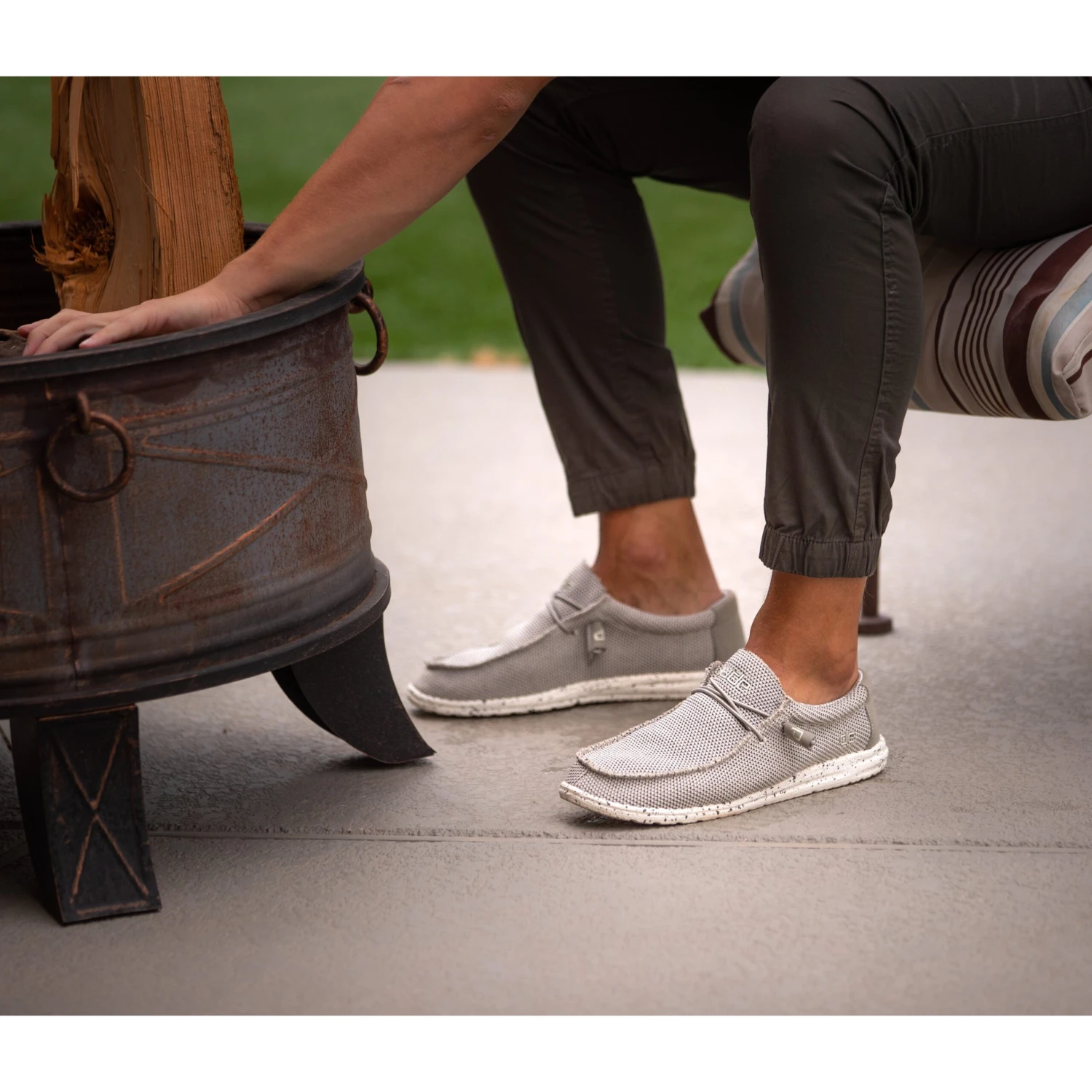 Hey Dude Men's Wally Sox Ash Shoes 110353500 - Image 6